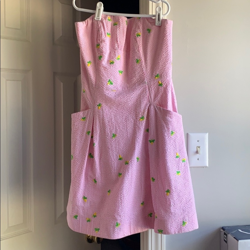 Lilly Pulitzer strapless seersucker dress